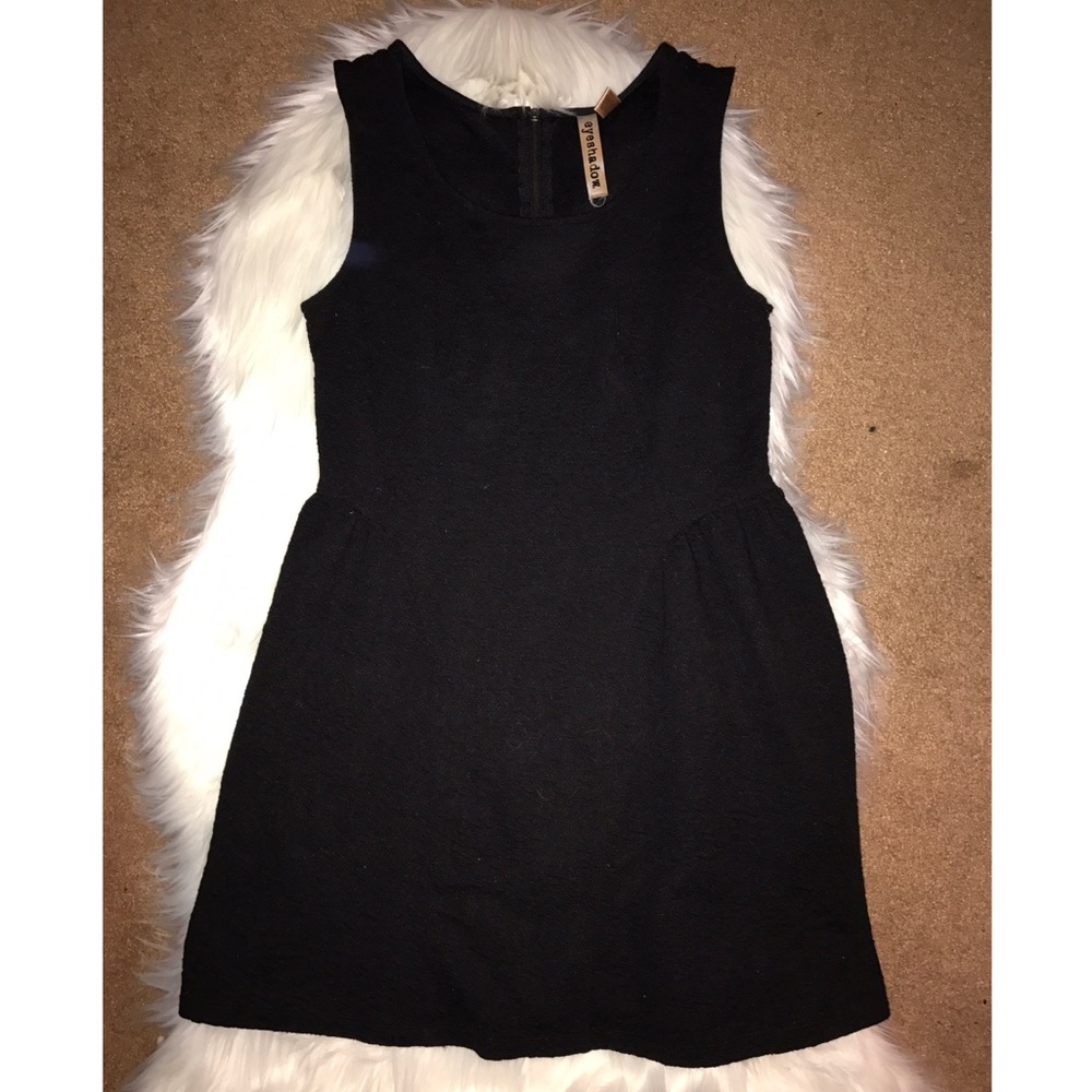 Black zip up dress
